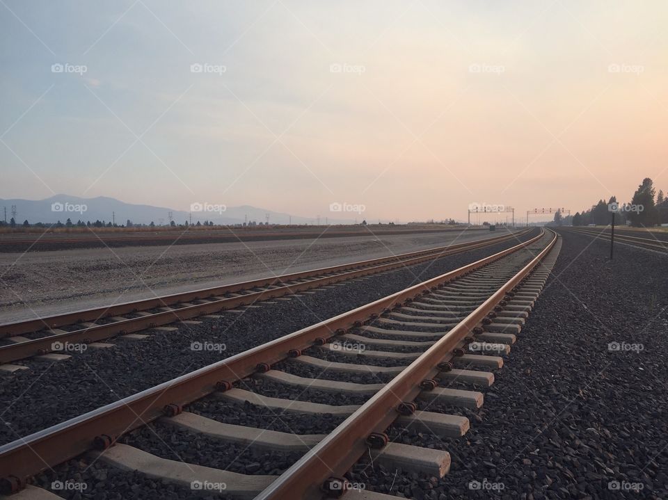 Locomotive, Railway, Track, Road, No Person