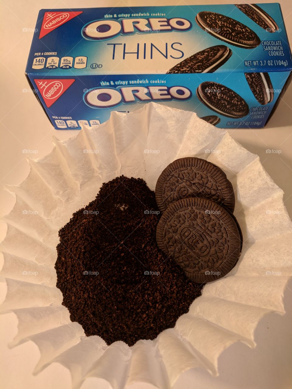 Oreo thins cookie coffee