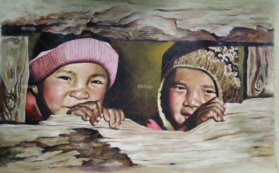 Amazing oil art painting image. This painting is created by Mrs Rupa Maharjan the top 5 Artist artist of Nepal. We don't have much knowledge of technology so we don't know how to sell online but I am trying