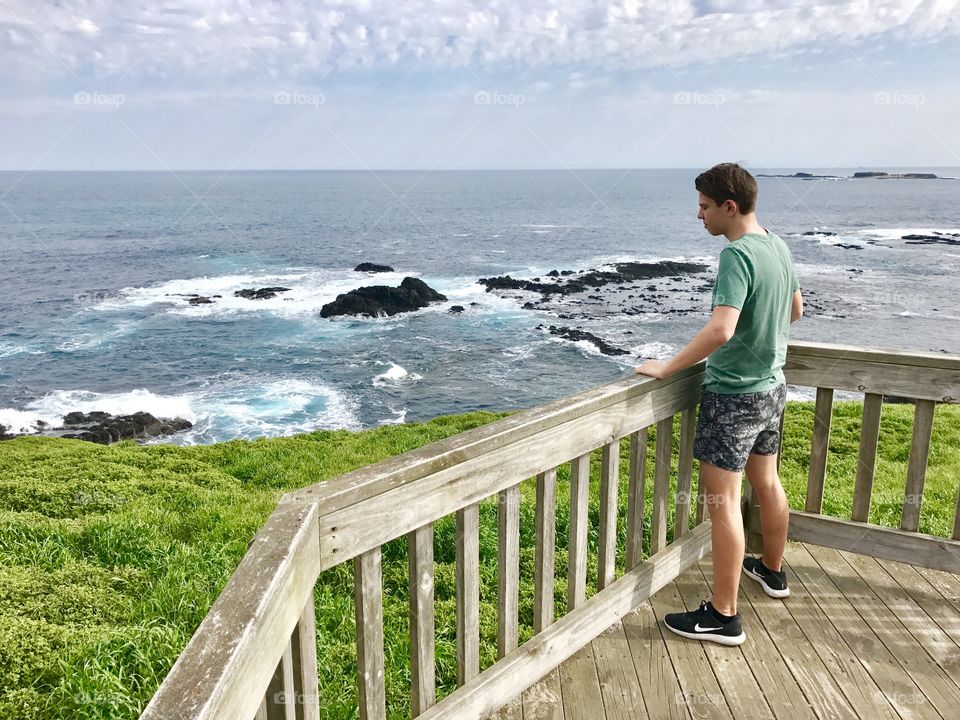 Looking out at the surf Beach 