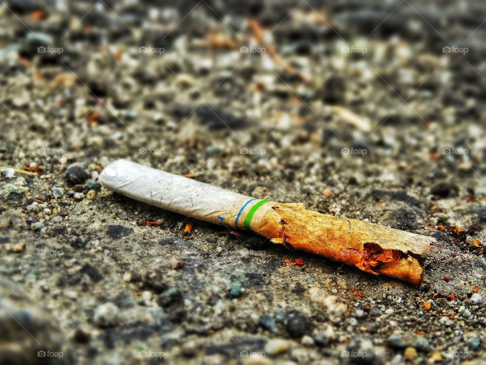Cigarette Butt on the Pavement