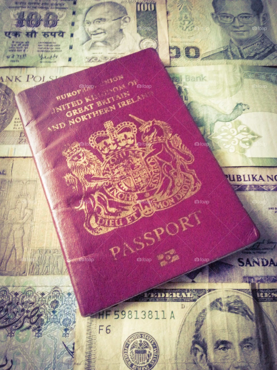 Passport and currency