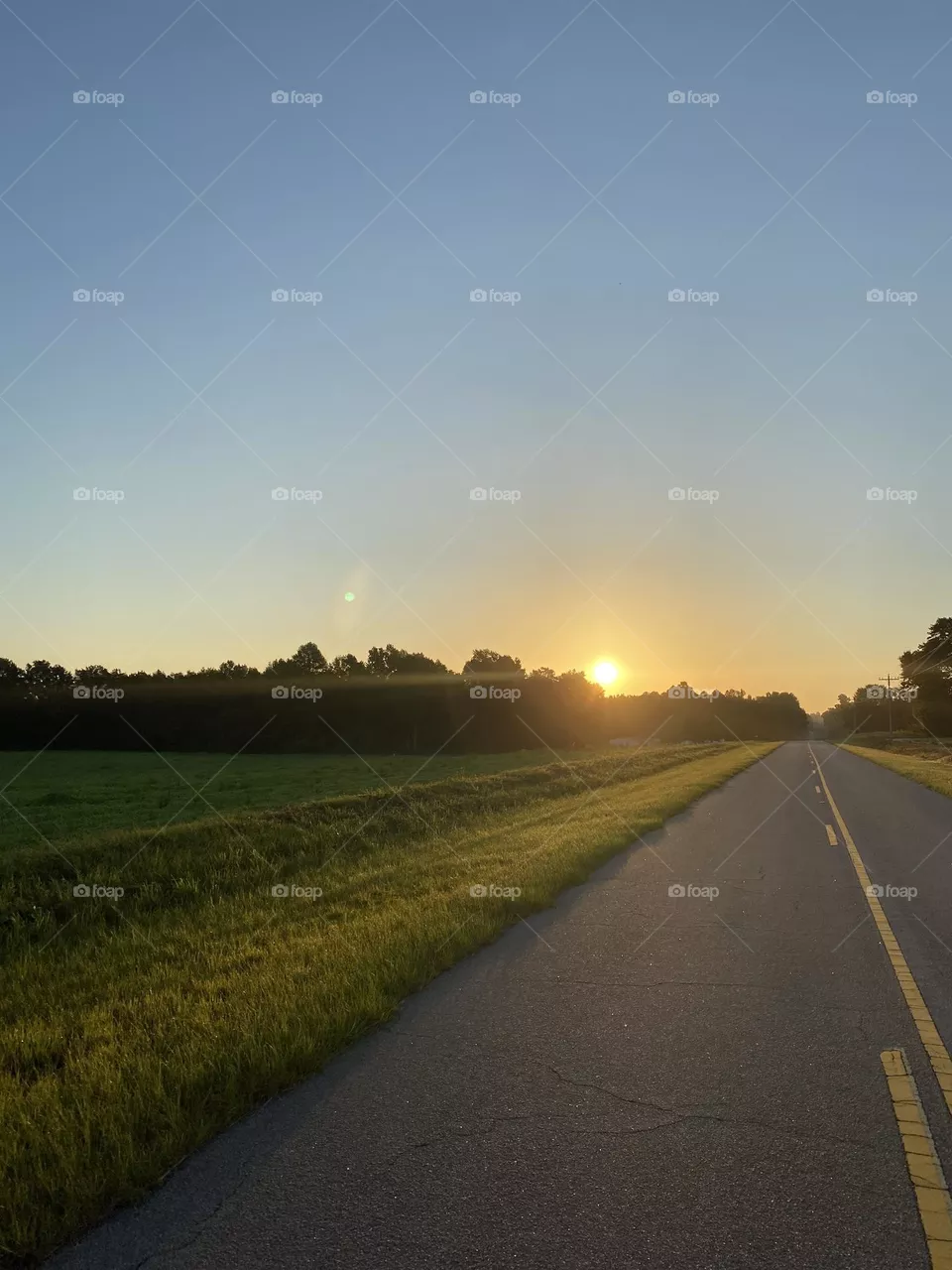 The beautiful sun and all her glory beginning to rise 