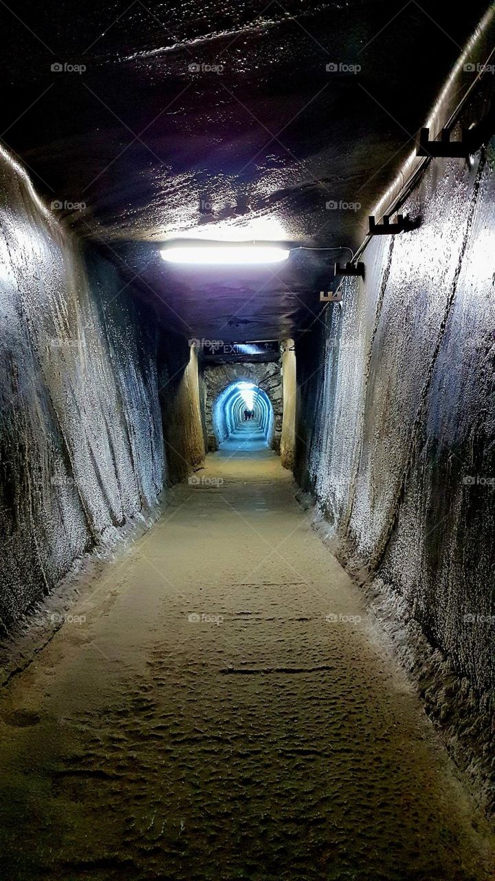 underground salt tunnel, Saltmine Turda, Romania