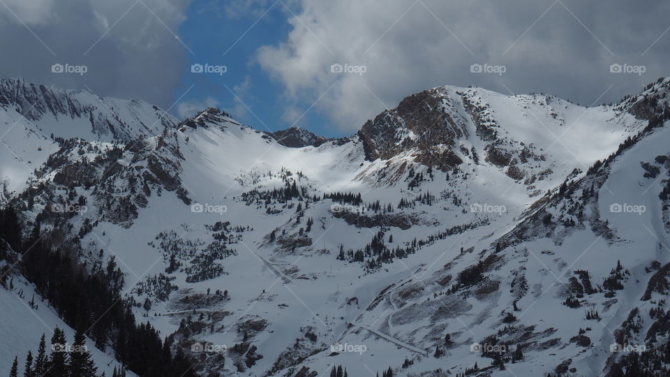 View of snowy mountain