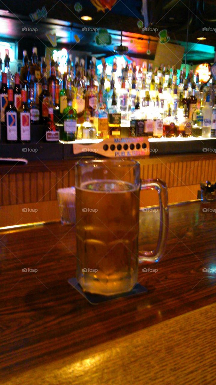 beer at the bar