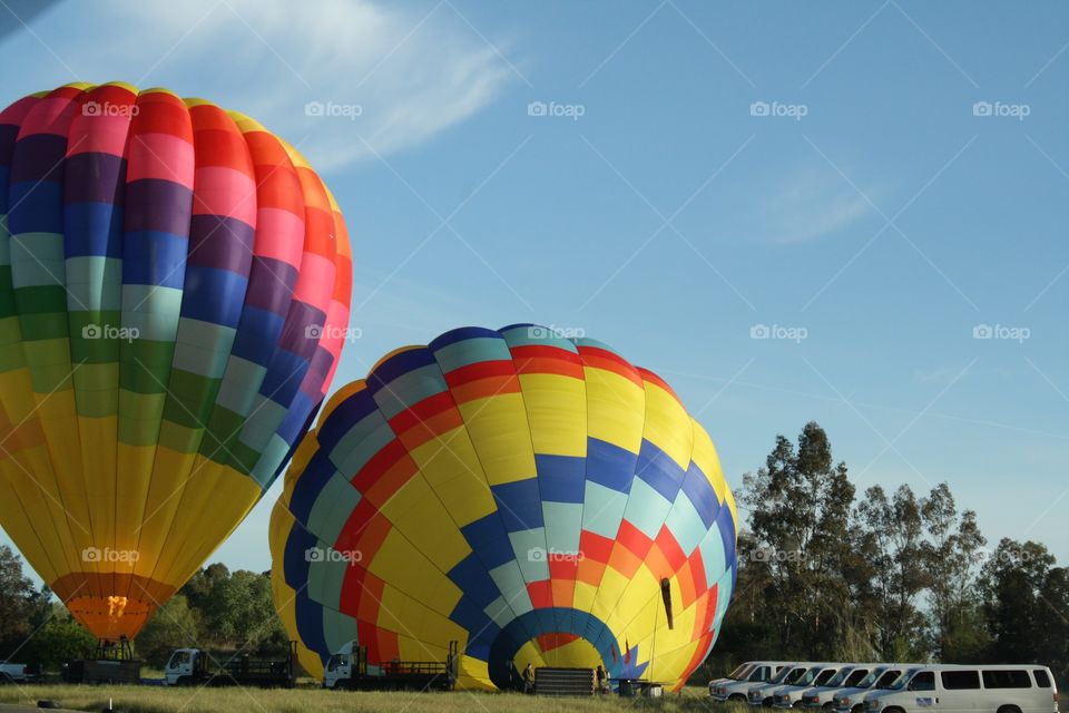 Hot air balloons in Napa