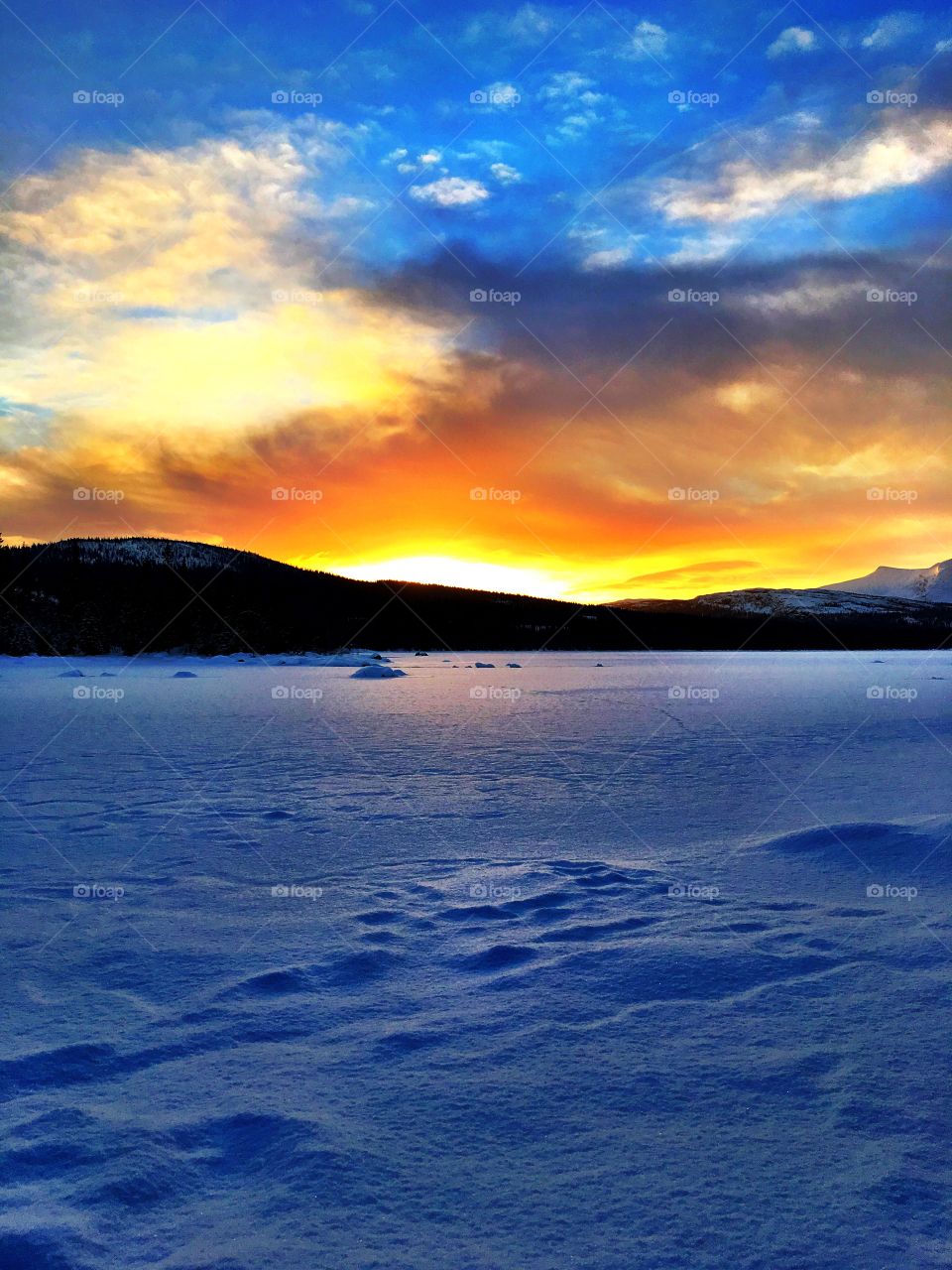 Sunset in the mountain 