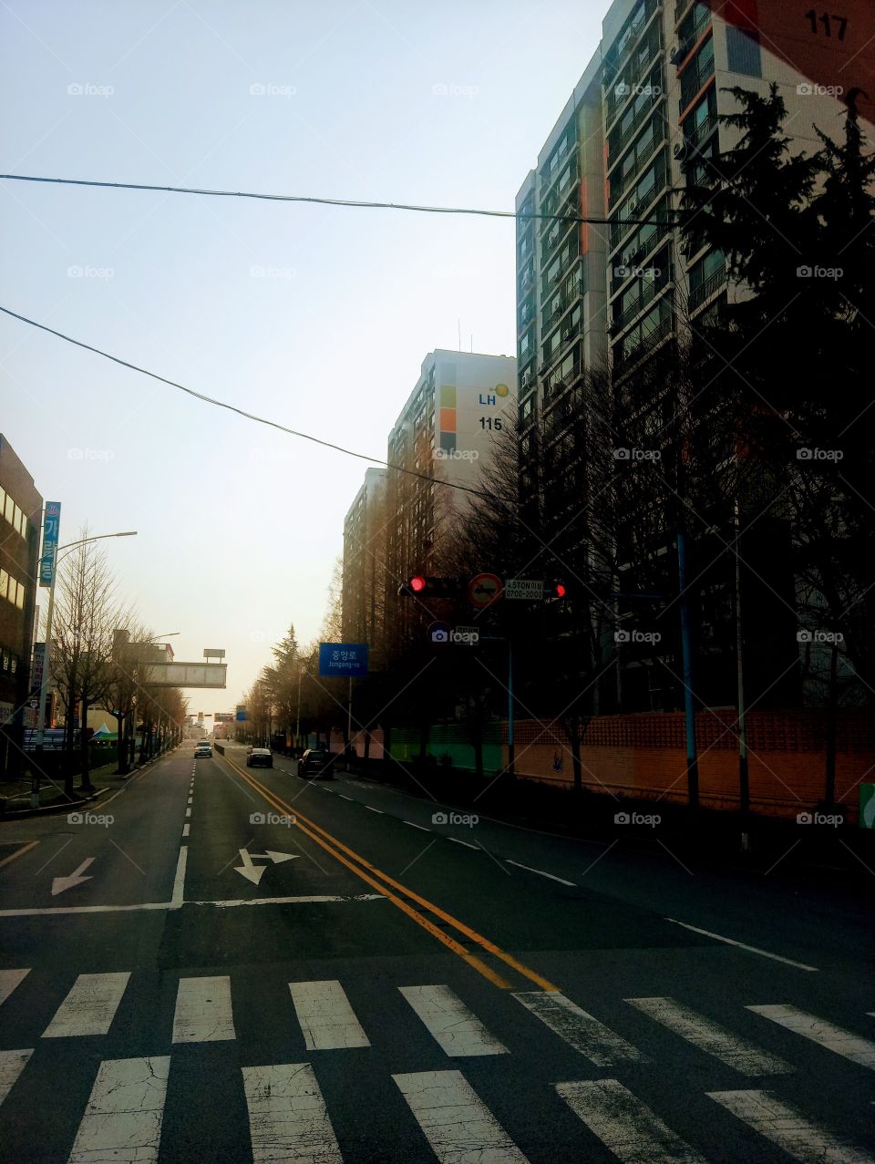 The City Road  on the way to the heart of yangsan City, South korea.
