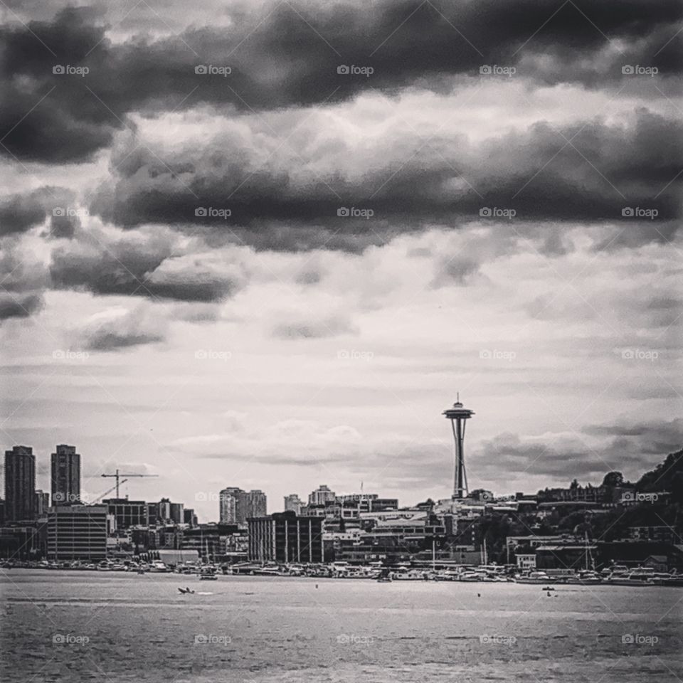 Seattle space needle skyline 