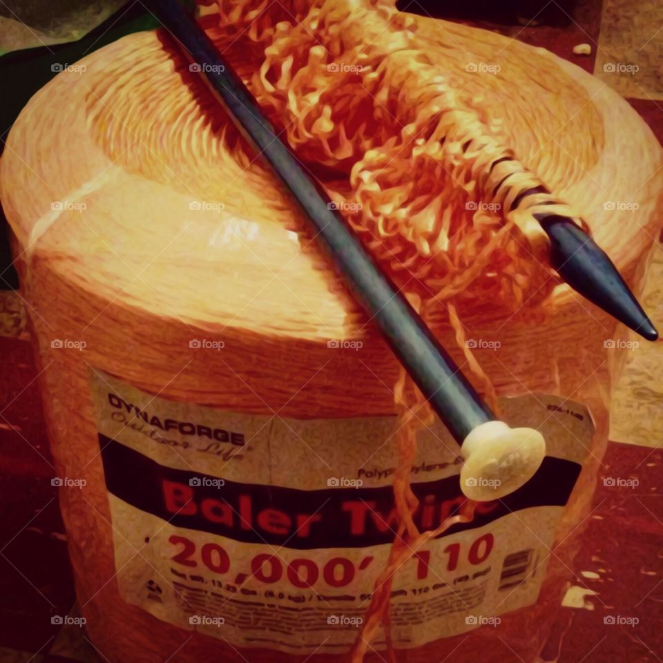 binder twine knitting