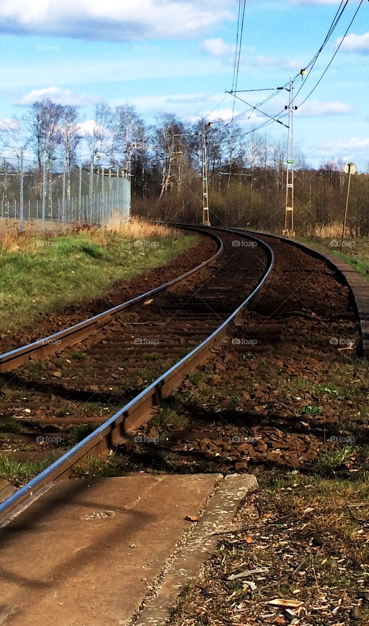 Railroad. A railroad curve