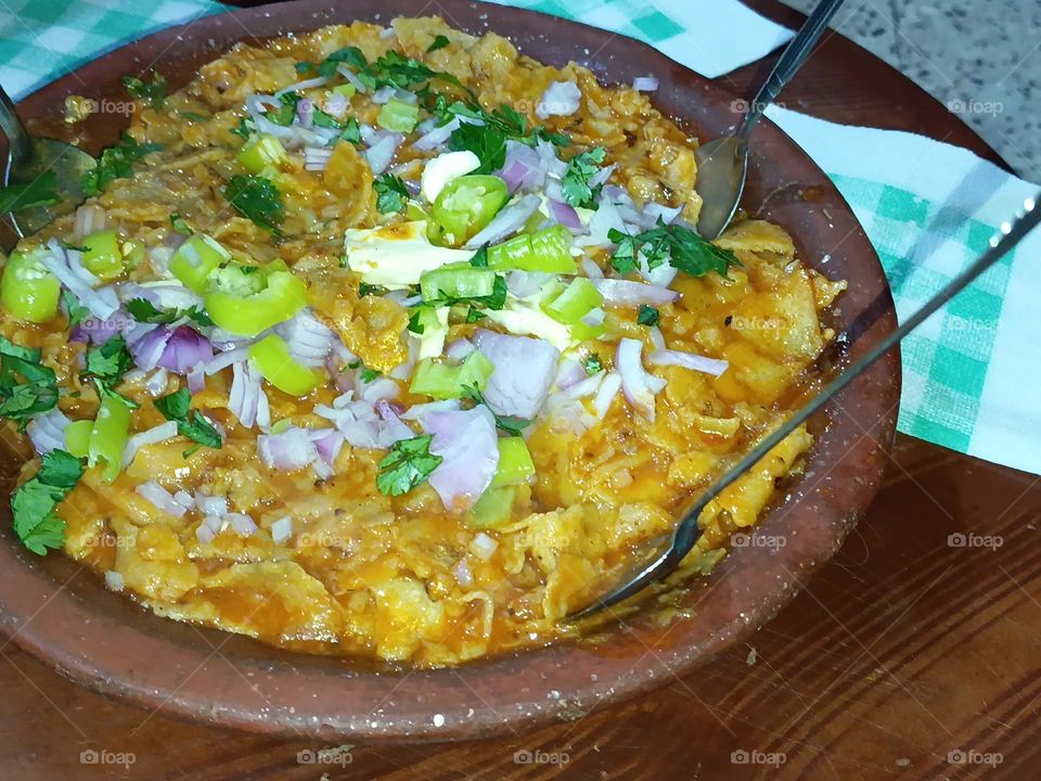 Its name is Shakshoukha, a traditional dish. It has a wonderful taste and reflects the culture of a specific country