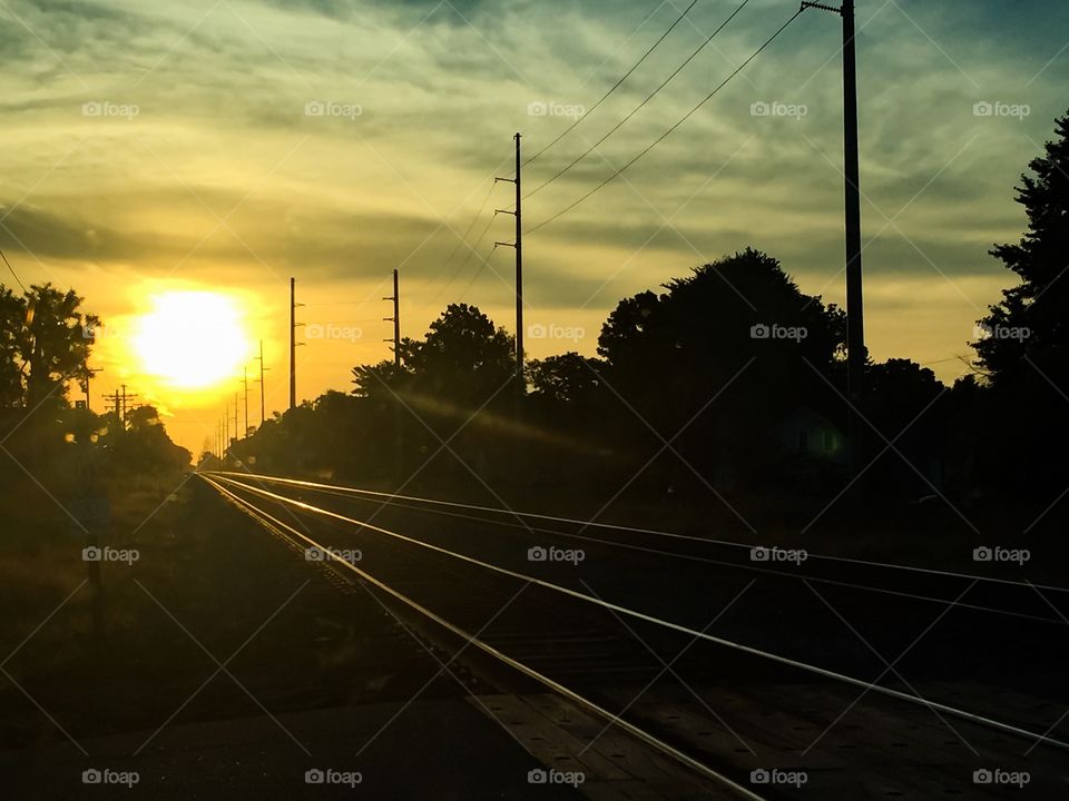 Sunset at the End of the Tracks