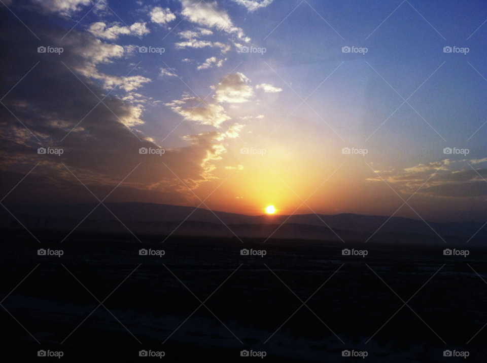 iran sky mountain morning by nader_esk