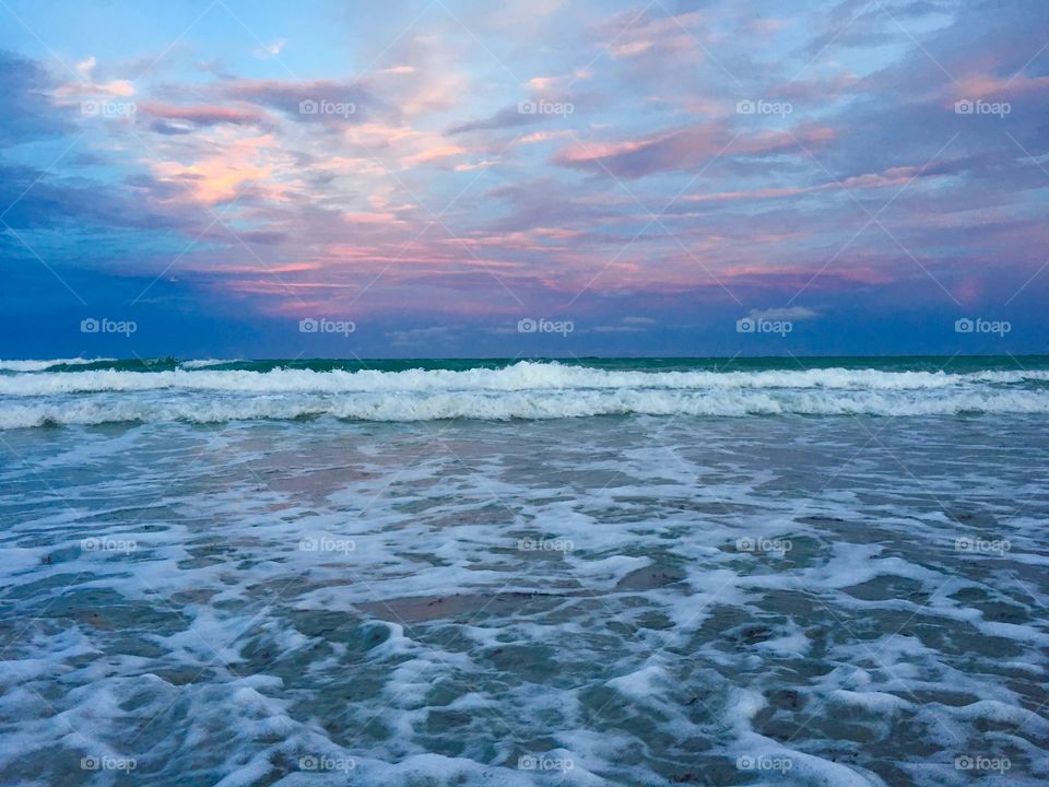 Sunset and Miami Beach