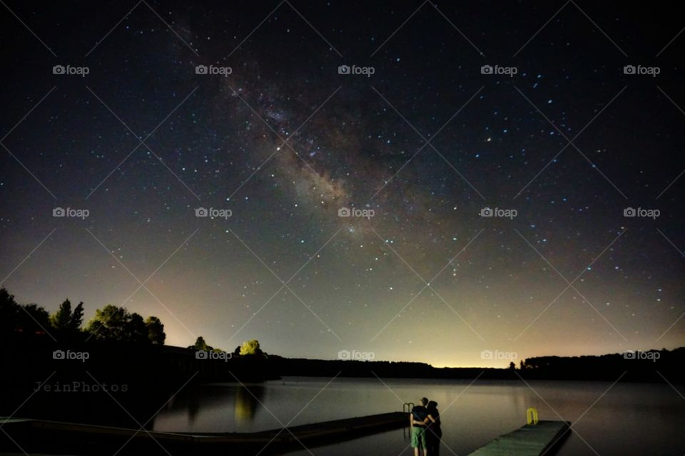 Yesterday star gazing with my love. Wished there was less light but there was some... Still loved tye picture... I hope you guys like it too! ❤️ Jordan Lake, NC