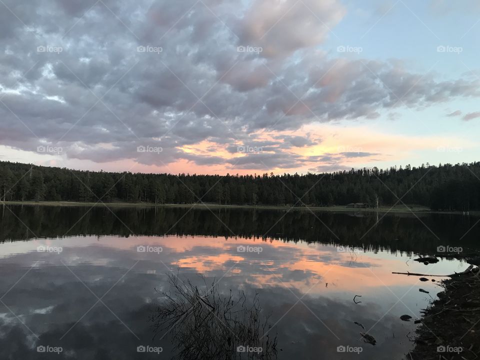 Munds Park sunset and lake