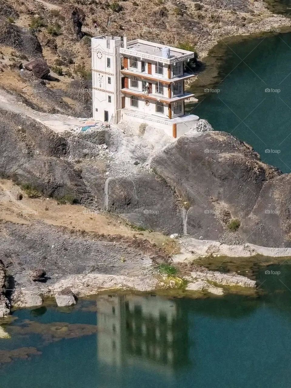 A stunning view of green mountains covered in fog in Yemen