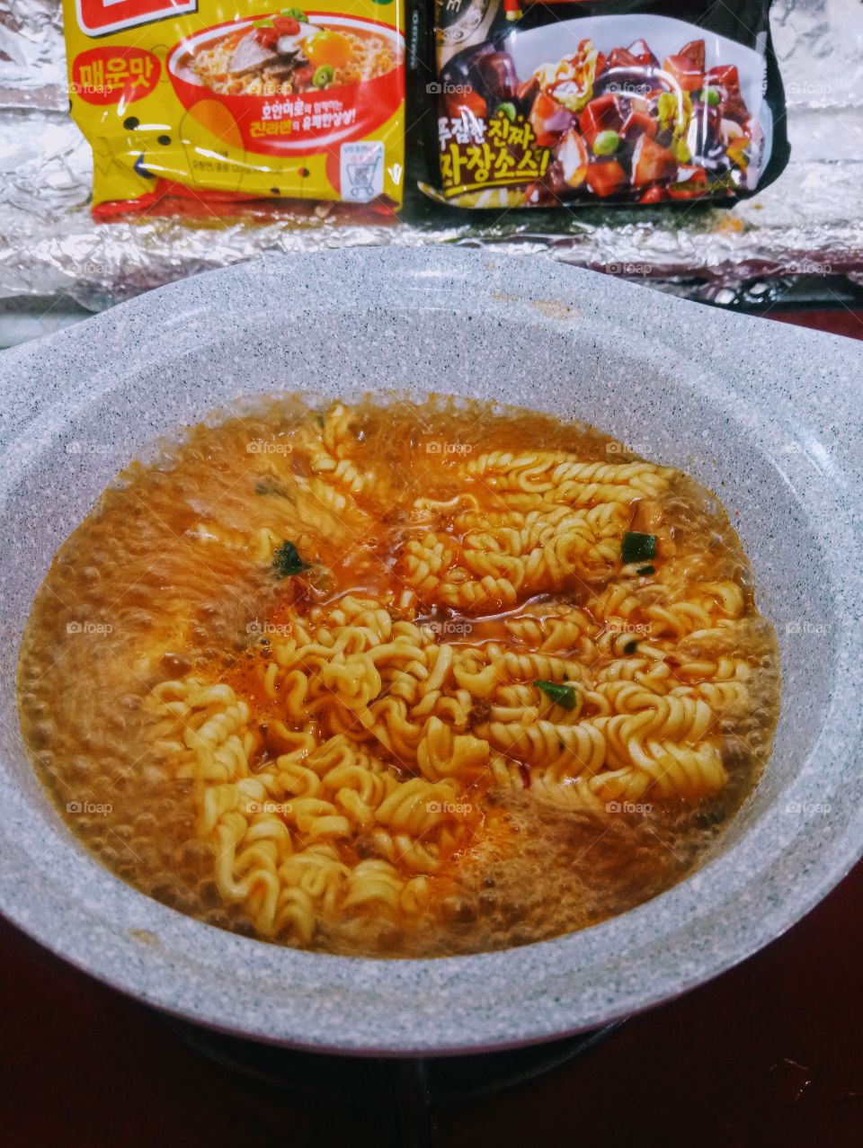 The korean noodles that everyone loves for the taste is great and the quantity is enough to make your stomach full.