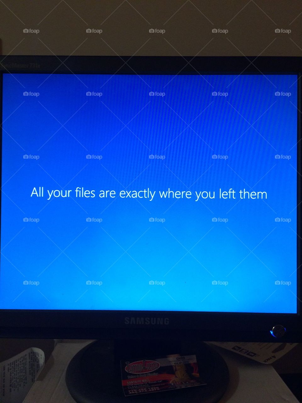 Computer talking to me
