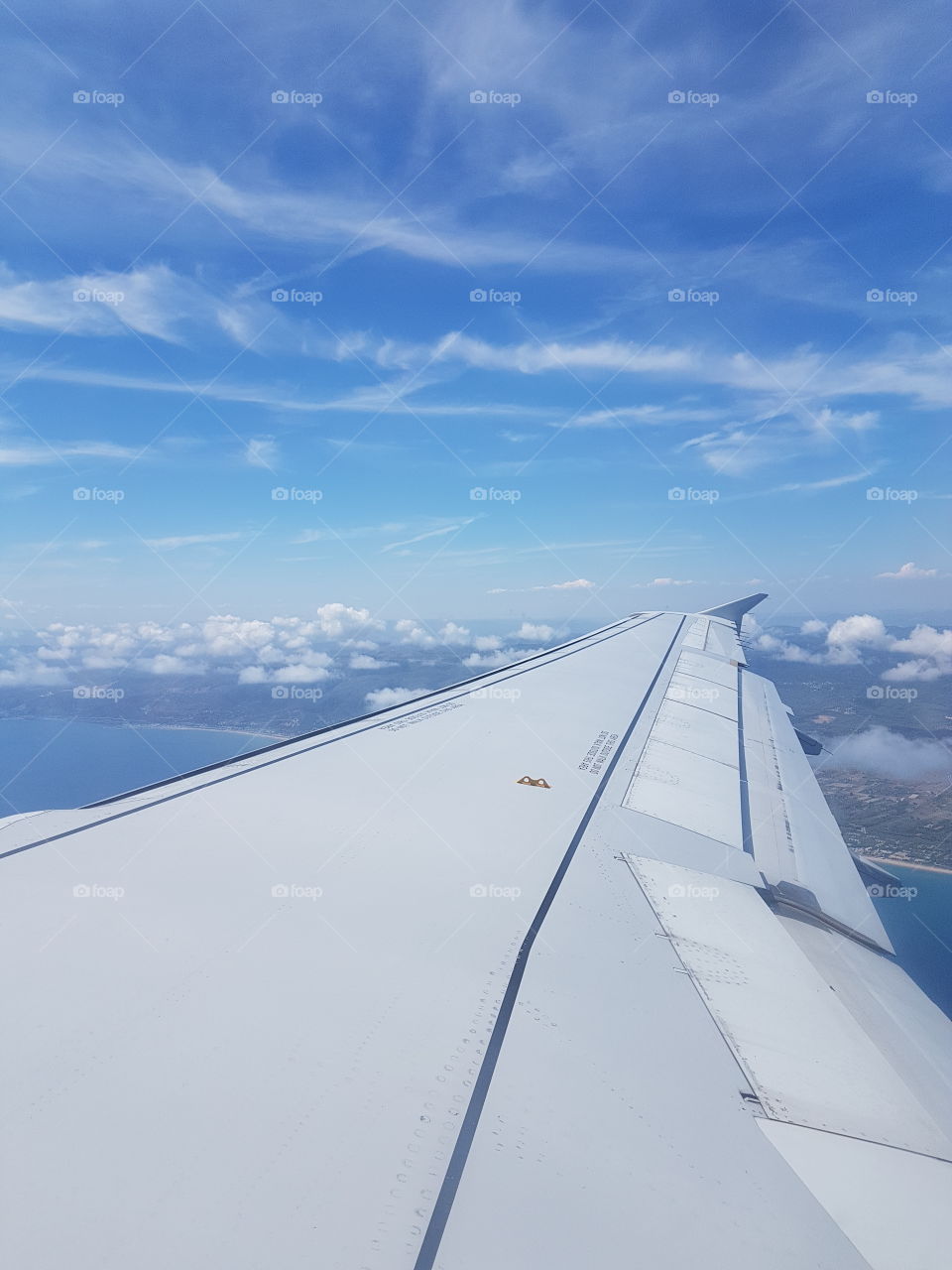 plane and clouds sky