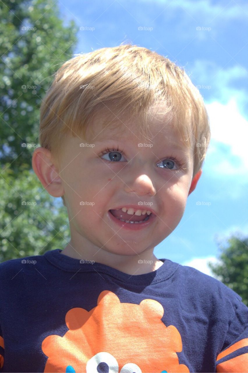 Portrait of a smiling cute boy