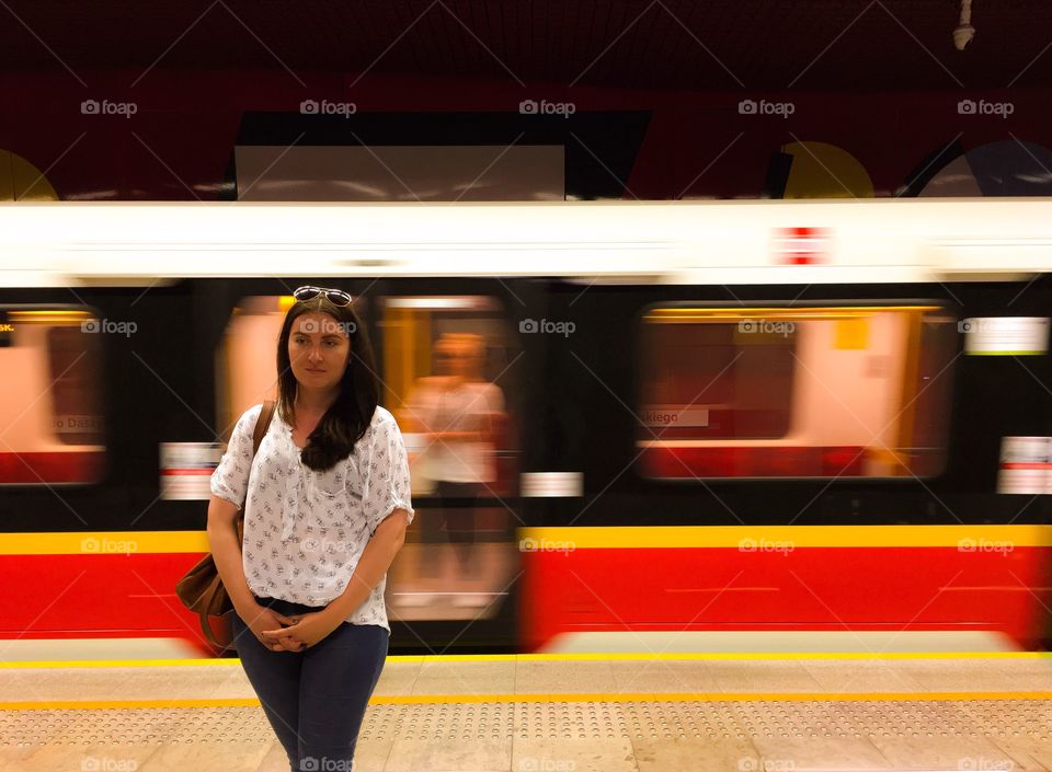 Portrait, People, Girl, Adult, Subway System