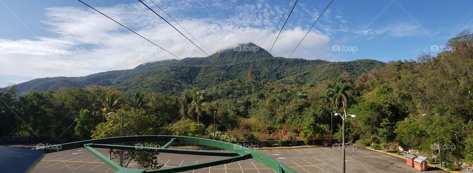 View of Mount Isabel de Torres in puerta plata,  DR from the cable car