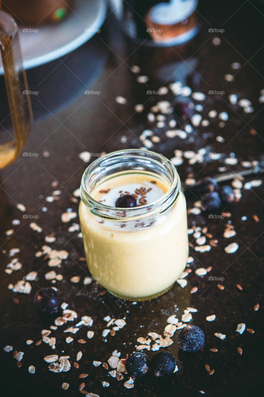 Close-up of healthy smoothie