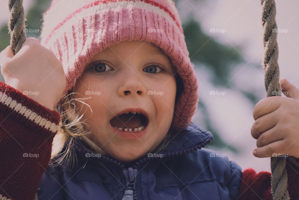 Oops. Girl looking surprised