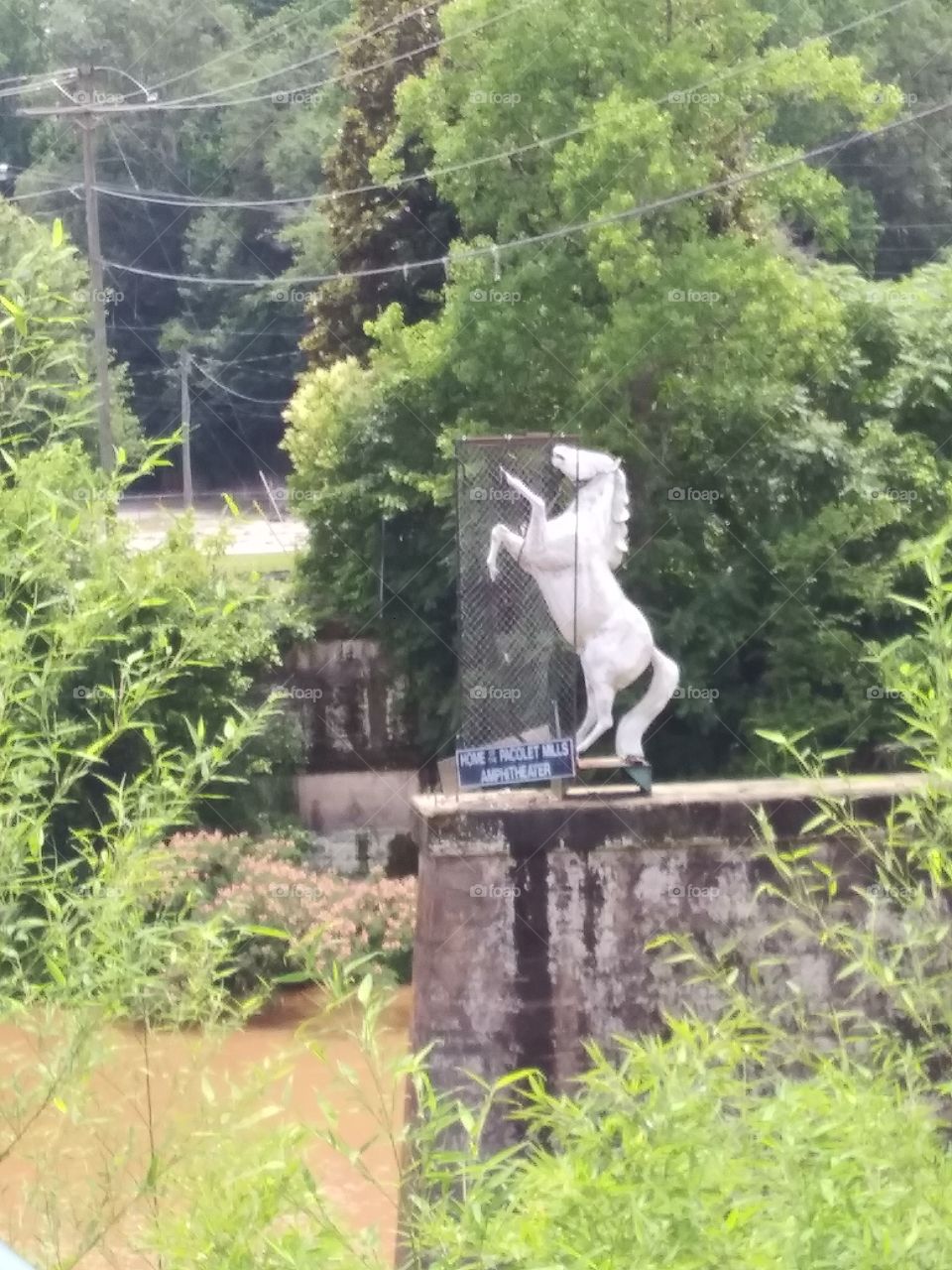 horse statue on bridge