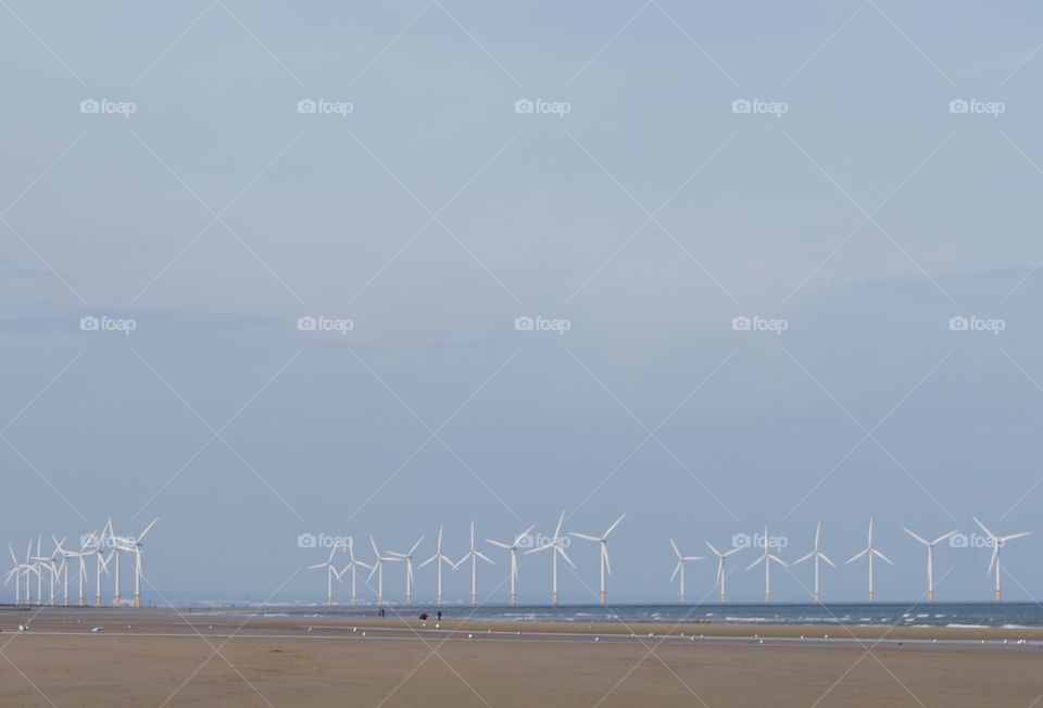 Negative Space ... wind turbines in the sea ... Redcar 
