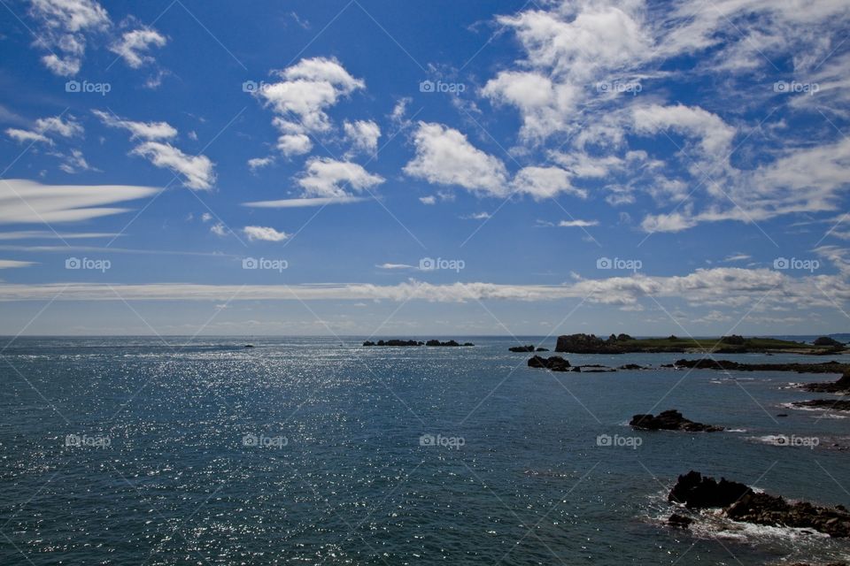 beach and rocks in brittany