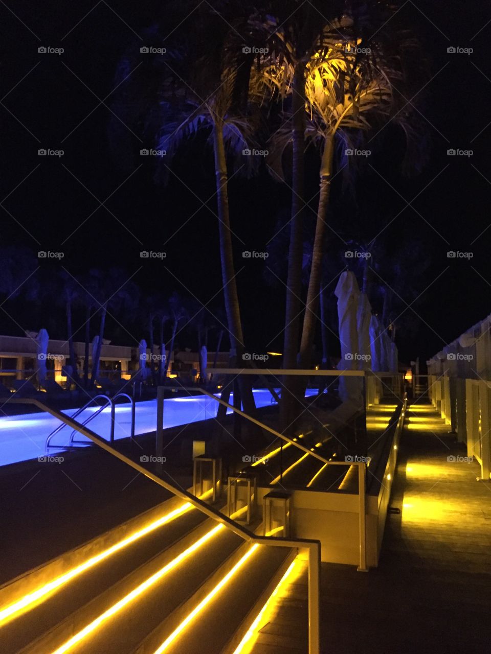 Pool at night