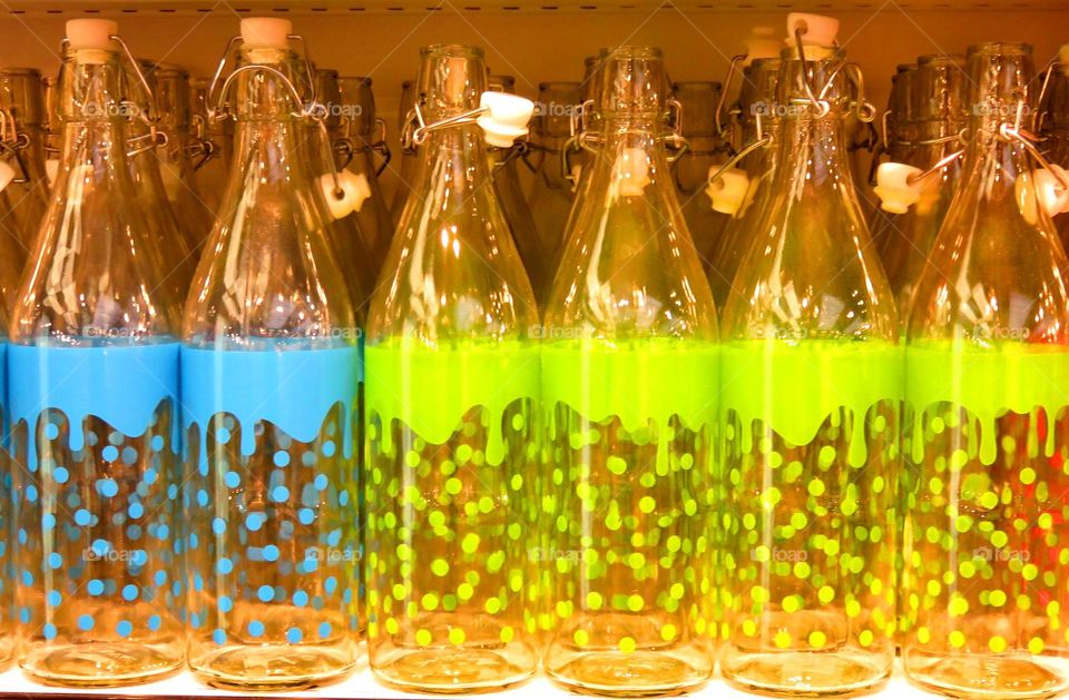 colourful bottles