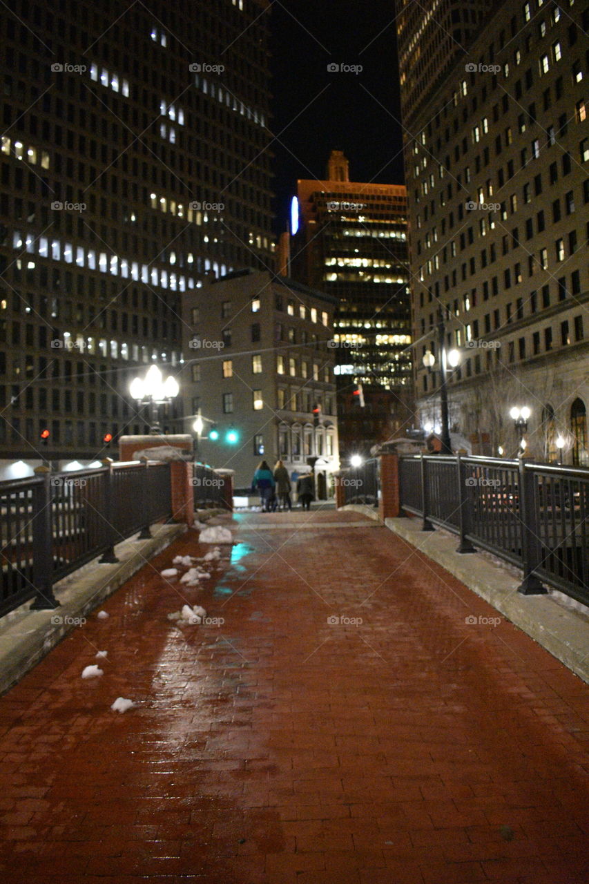 bridge into the city