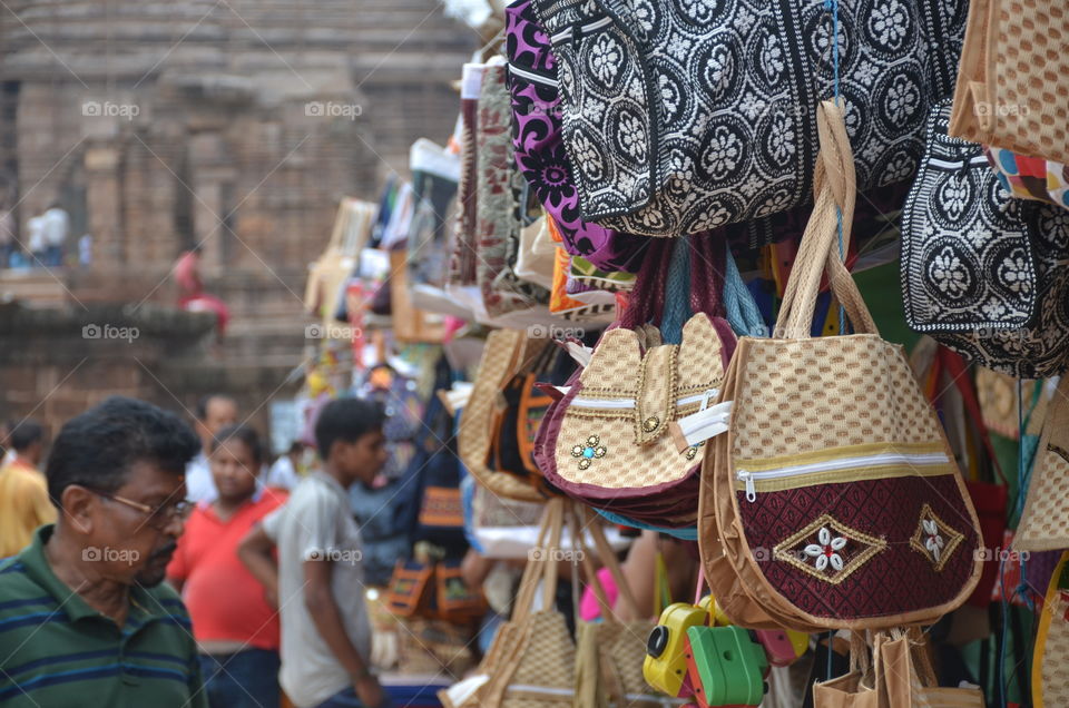 daily marketplace at tourist place of India