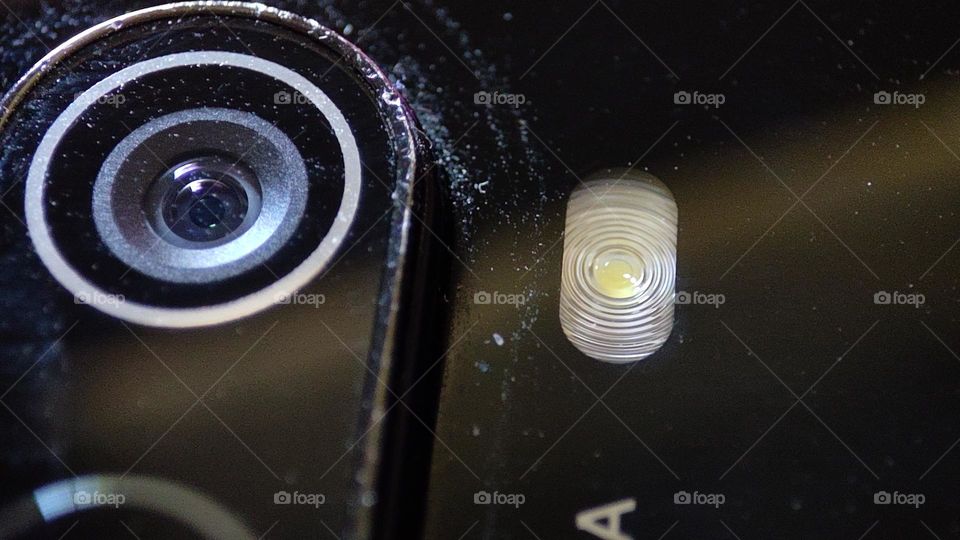 Macro Image of a mobile camera and flash