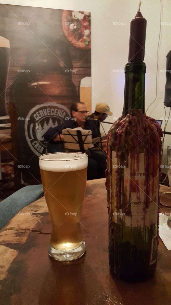 cerveza y un buen momento musical