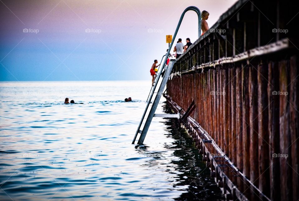 Evening swim