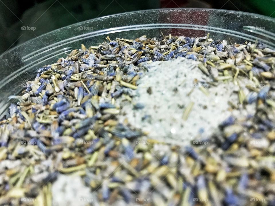 Lavender salt scrub