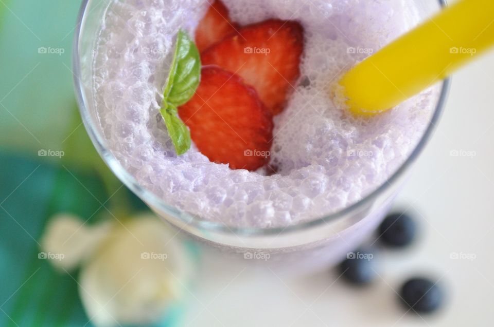 Delicious blueberry smoothie