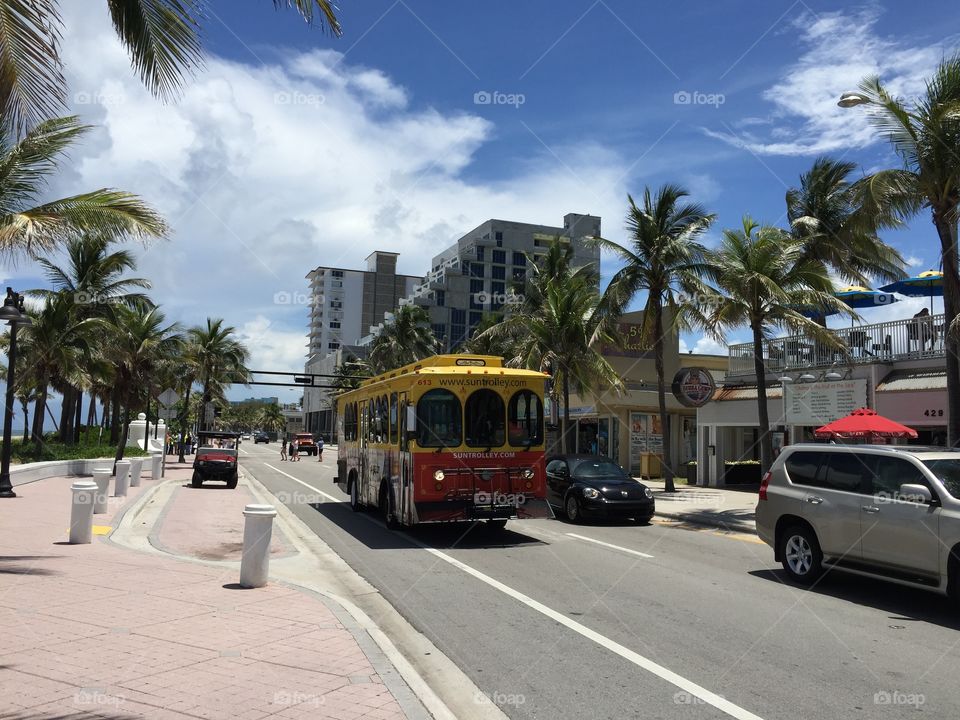 Fort Lauderdale beach trolley