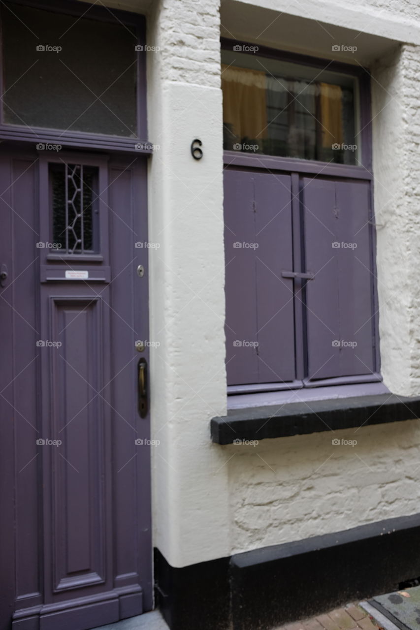 Old facade of a house in Antwerp