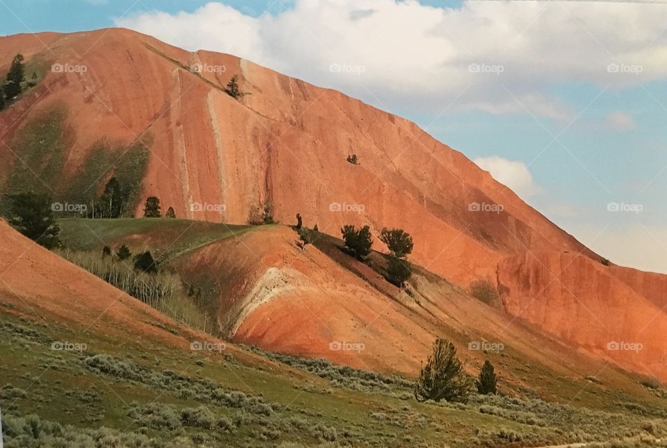 Orange hills in Wyoming 
