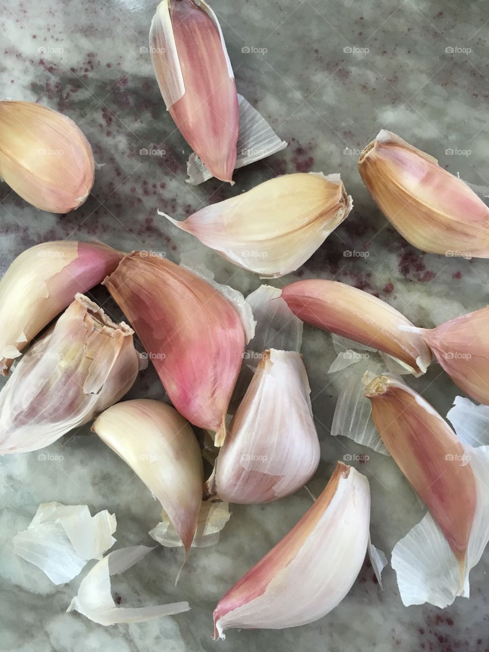 Pink garlic