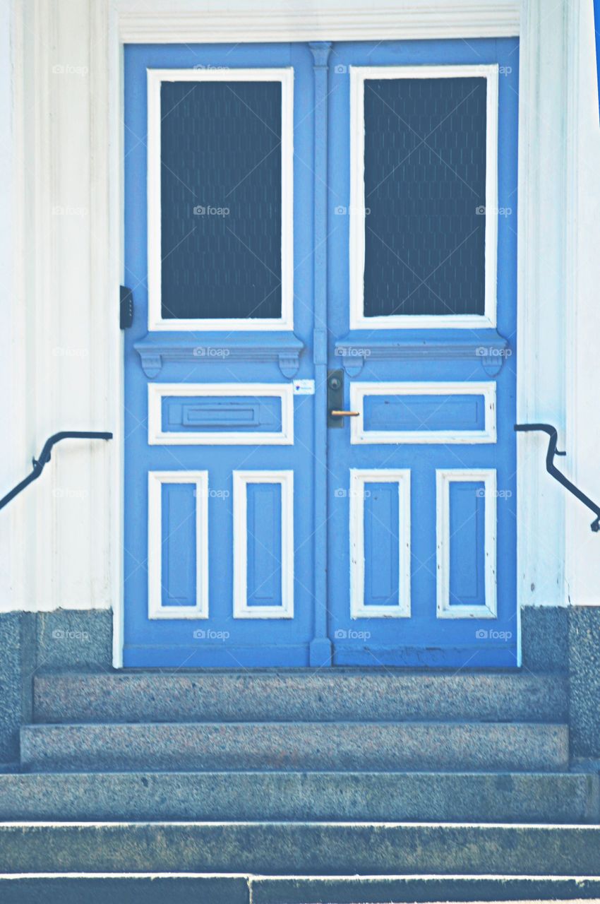 Blue doors. Beautiful blue pair doors