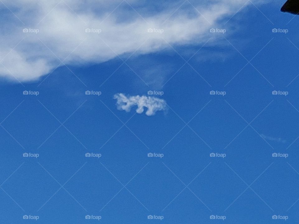 sad cloud floating by