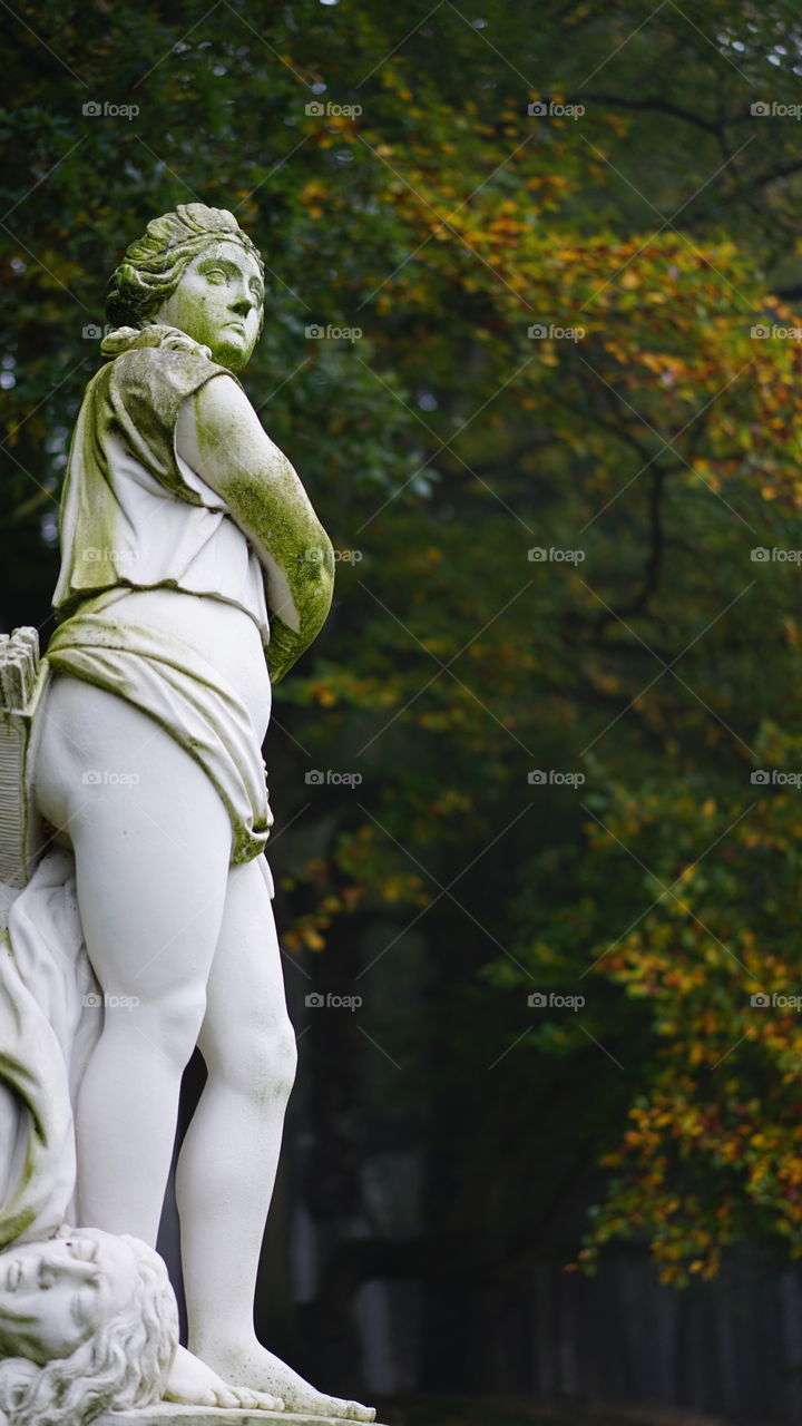 A statue at a cemetery in Antwerp